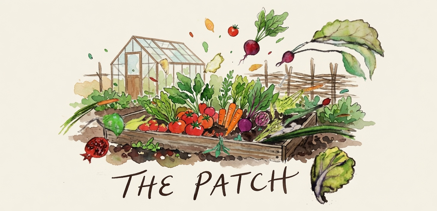 Watercolor vegetables illustration